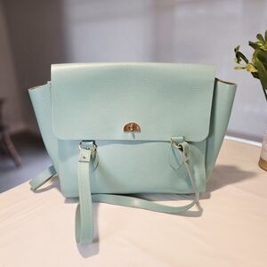 The Cambridge Satchel Company Mint Green Leather Tote Satchel